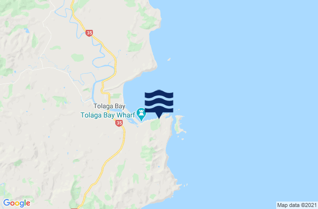 Tolaga Bay - Cooks Cove, New Zealand潮水