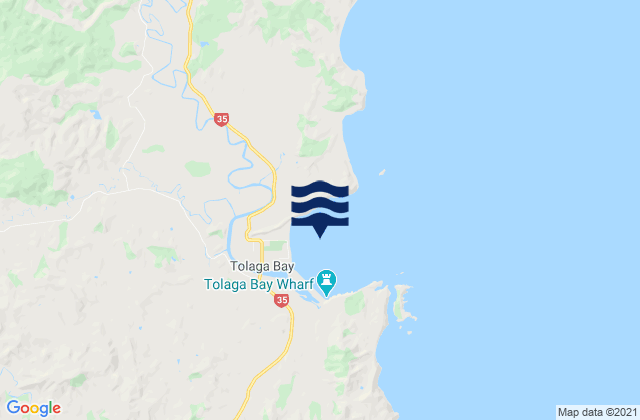 Tolaga Bay, New Zealand潮水