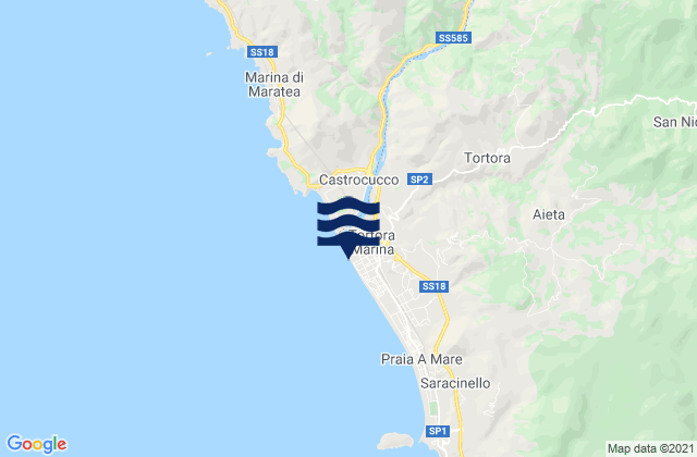 Tortora Marina, Italy潮水