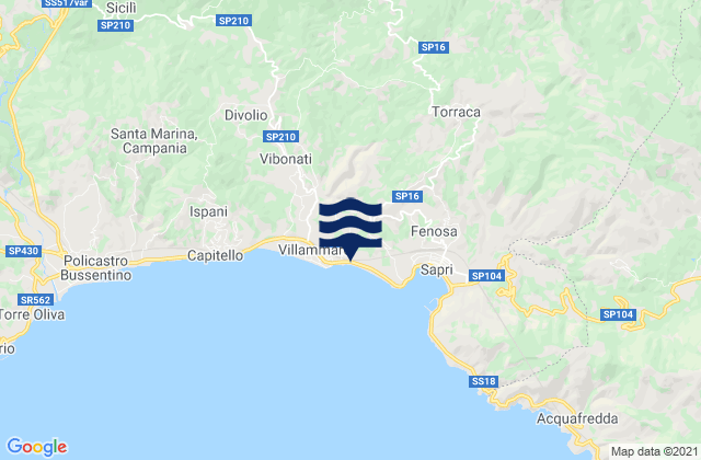 Tortorella, Italy潮水