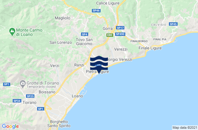 Tovo San Giacomo, Italy潮水