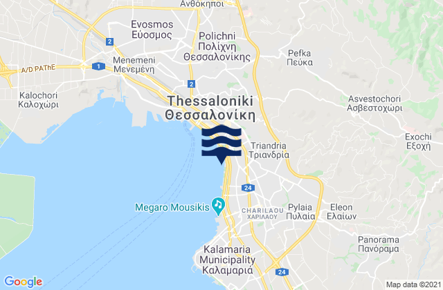 Triandría, Greece潮水