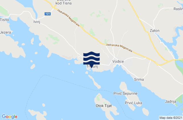 Tribunj, Croatia潮水
