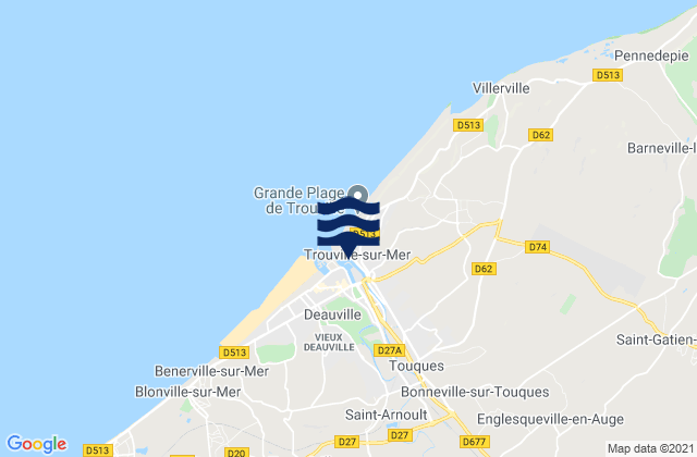 Trouville-sur-Mer, France潮水