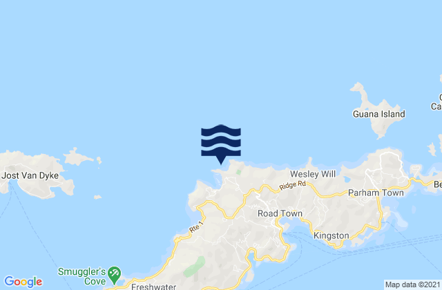 Trunk Bay - Shark Bay, U.S. Virgin Islands潮水