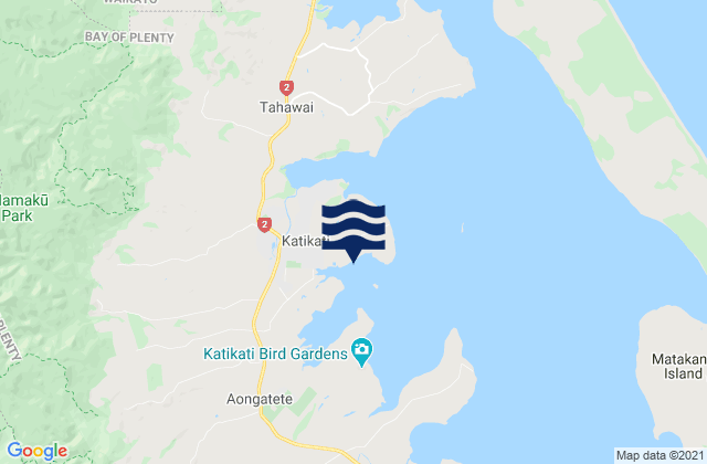 Tutaetaka Island, New Zealand潮水