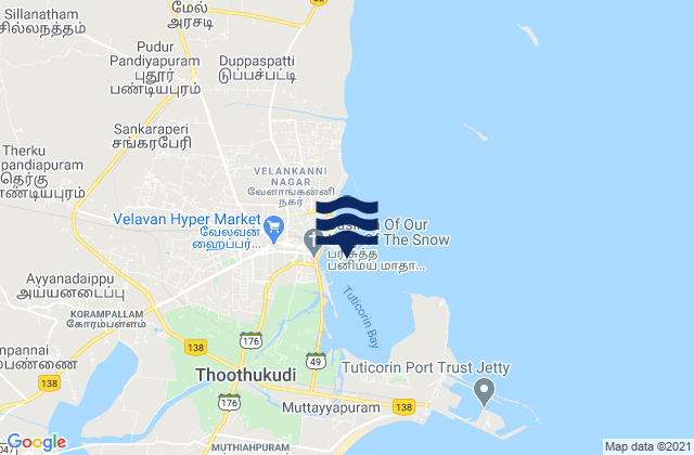 Tuticorin Gulf of Mannar, India潮水