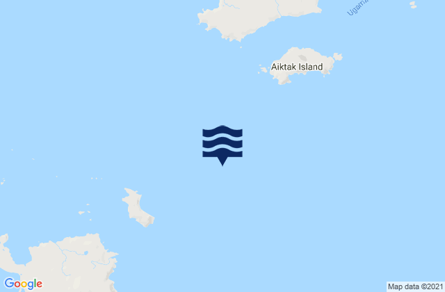 Ugamak Strait off Kaligagan Island, United States潮水
