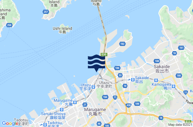 Utazu Kō, Japan潮水