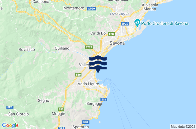 Vado Ligure, Italy潮水