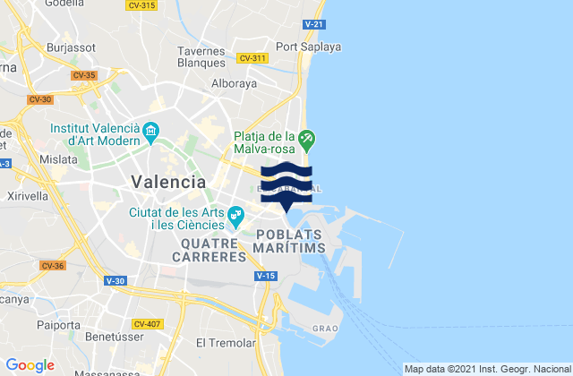 Valencia, Spain潮水