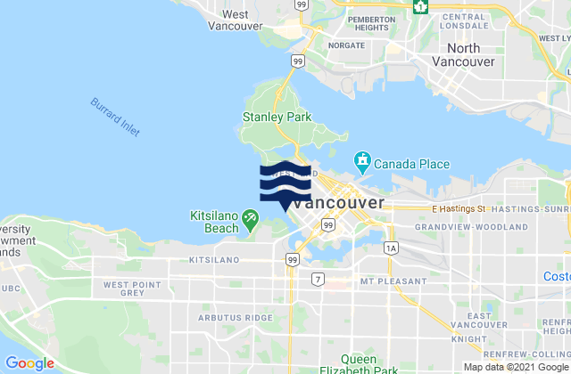 Vancouver, Canada潮水