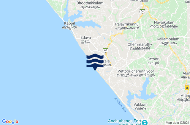 Varkala, India潮水