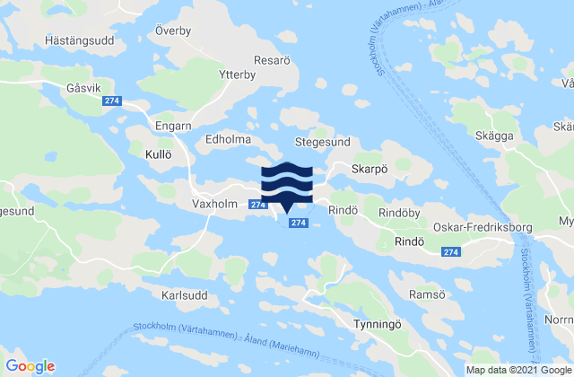 Vaxholm, Sweden潮水