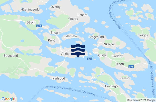 Vaxholms Kommun, Sweden潮水