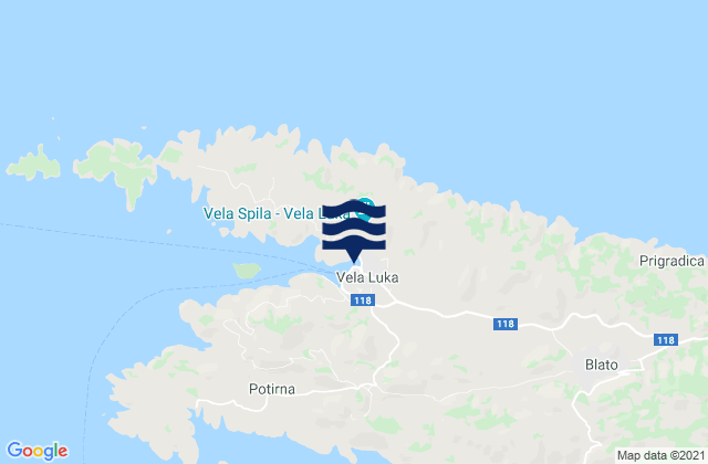 Vela Luka, Croatia潮水
