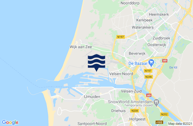 Velsen-Zuid, Netherlands潮水