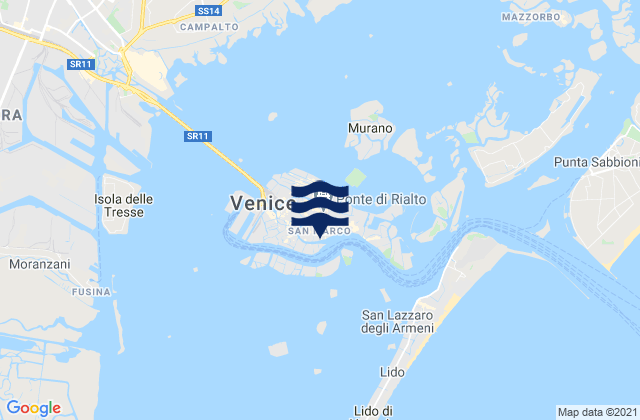 Venezia (punta Della Salute), Italy潮水