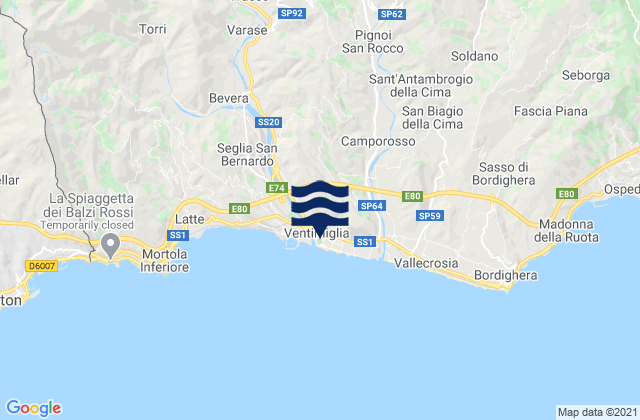 Ventimiglia, Italy潮水
