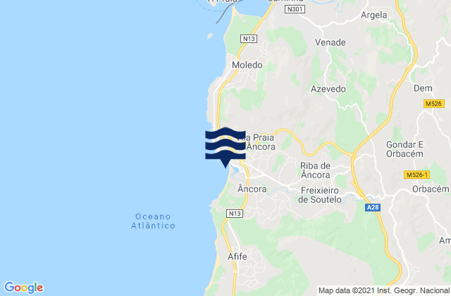 Vila Praia de Âncora, Portugal潮水