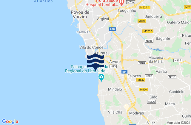 Vila do Conde, Portugal潮水