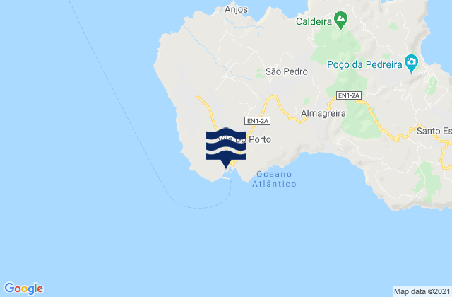 Vila do Porto Island da Santa Maria, Portugal潮水