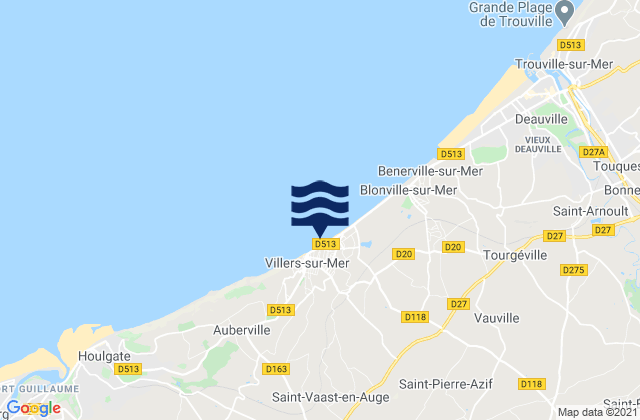 Villers-sur-Mer, France潮水
