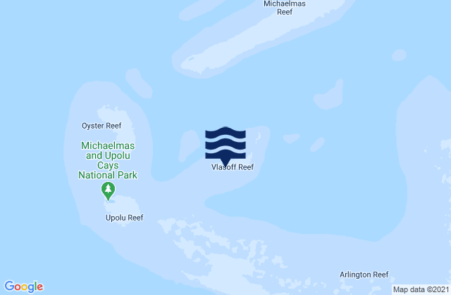 Vlasoff Cay, Australia潮水