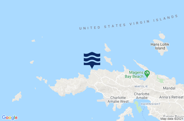 Vluck Point, U.S. Virgin Islands潮水