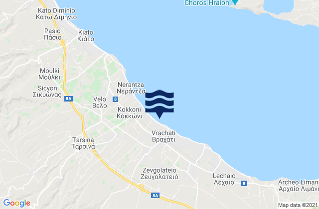 Vokhaïkó, Greece潮水