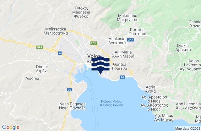 Volos Gulf of Volos, Greece潮水