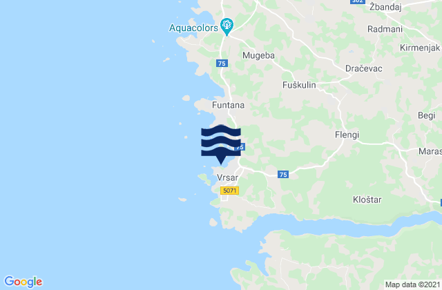 Vrsar-Orsera, Croatia潮水