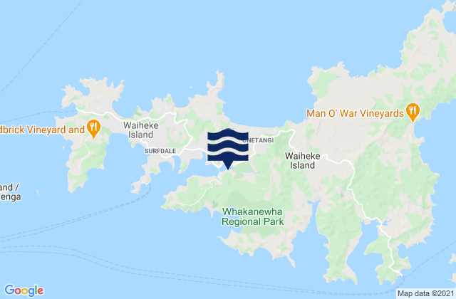 Waiheke Island Oneroa Beach, New Zealand潮水