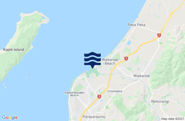 Waikanae Beach, New Zealand潮水