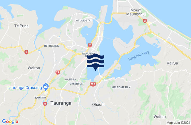 Waimapu Estuary, New Zealand潮水