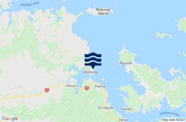 Waitangi, New Zealand潮水