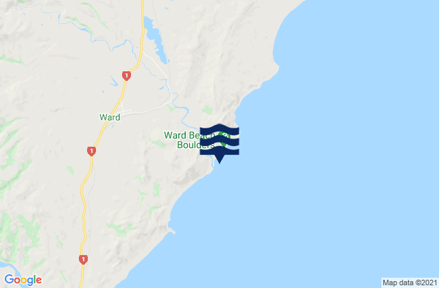 Ward Beach, New Zealand潮水