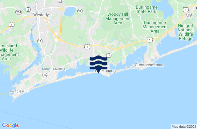 Weekapaug Point (Block Island Sound), United States潮水