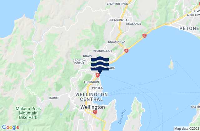 Wellington City, New Zealand潮水