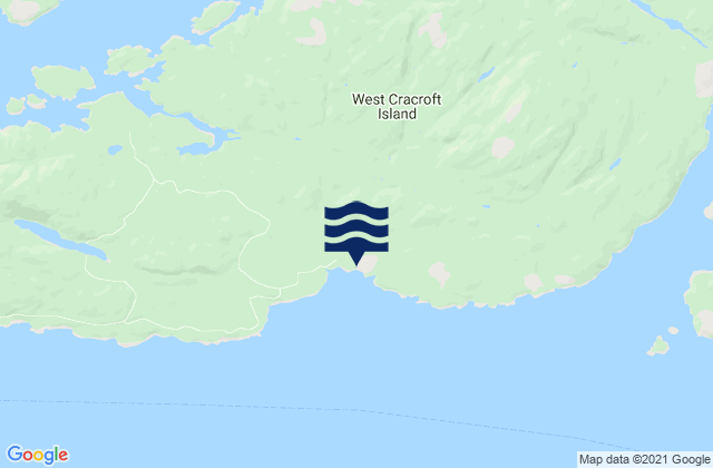 West Cracroft Island, Canada潮水
