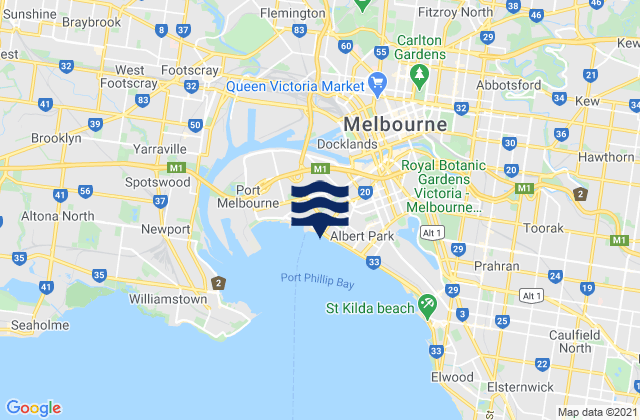 West Melbourne, Australia潮水