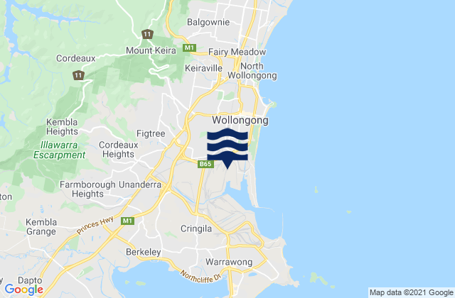West Wollongong, Australia潮水
