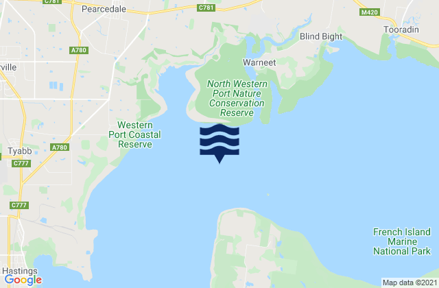 Westernport, Australia潮水