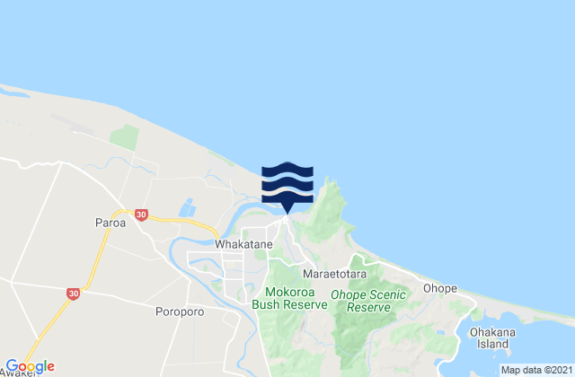 Whakatane, New Zealand潮水
