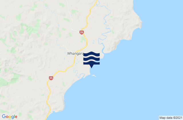 Whangara Island, New Zealand潮水