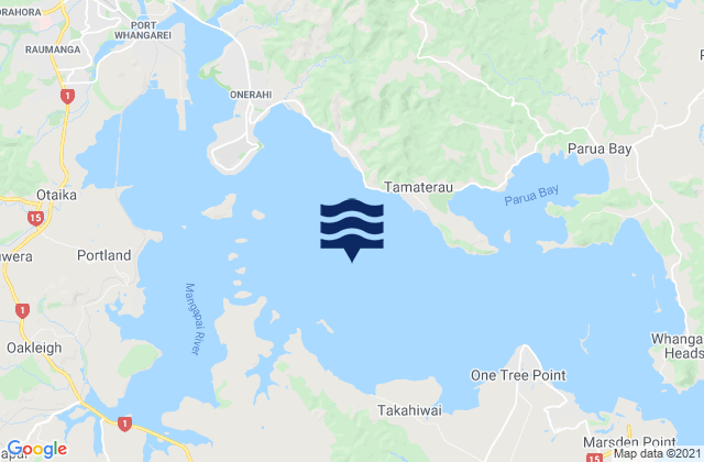Whangarei Harbour, New Zealand潮水