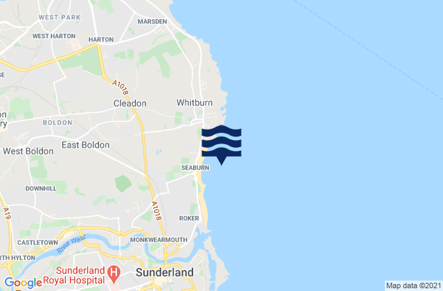 Whitburn Bay, United Kingdom潮水
