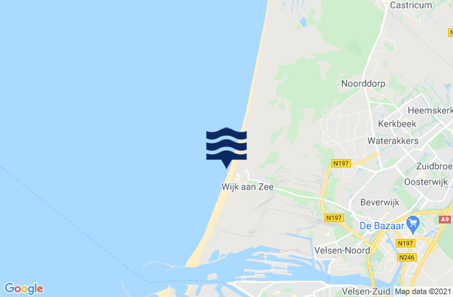 Wijk Aan Zee/Noordpier, Netherlands潮水