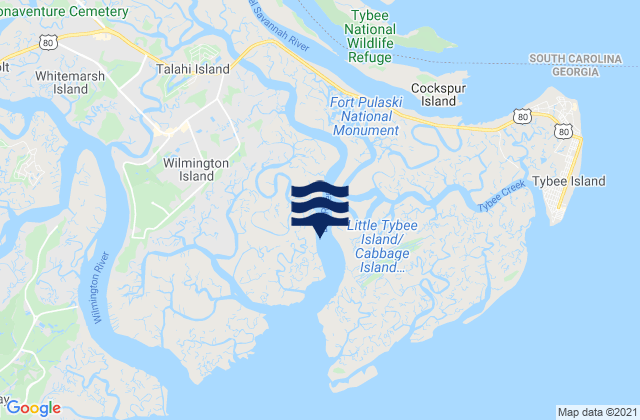 Wilmington Island, United States潮水