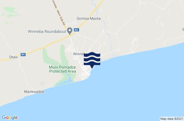 Winneba, Ghana潮水
